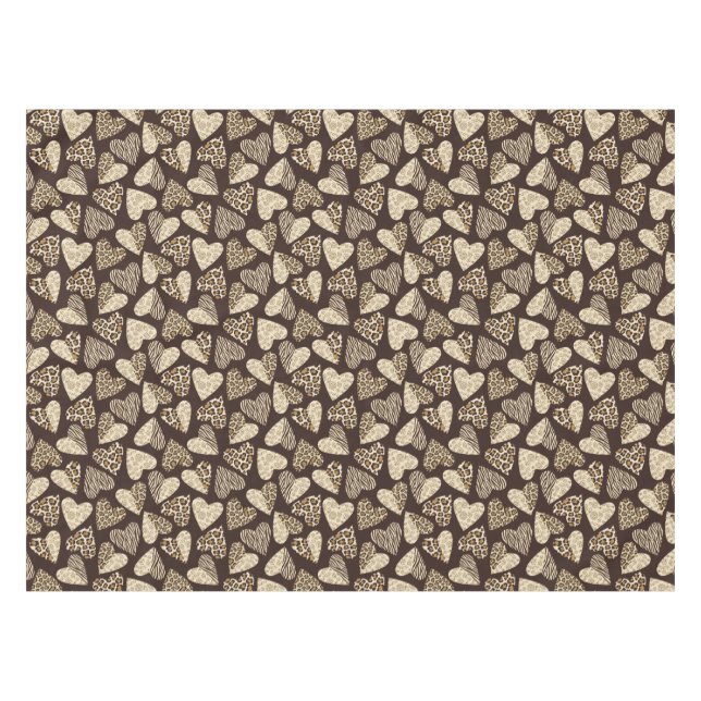 Nappe Peau d'animal avec des coeurs (Devant (Horizontal))
