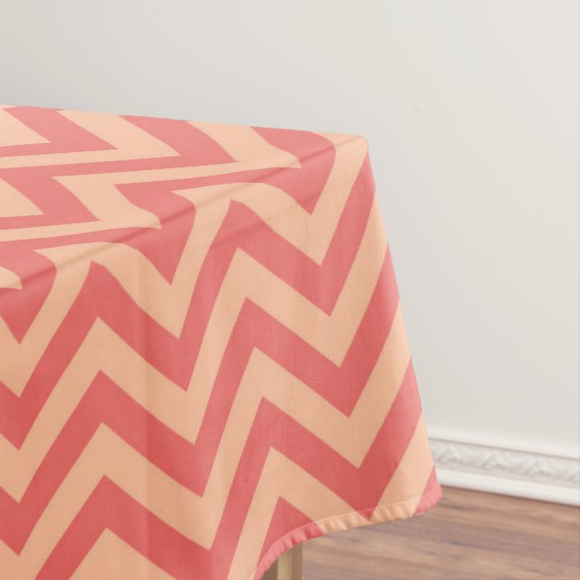 Nappe Pêche et canneberge Chevron (In Situ)
