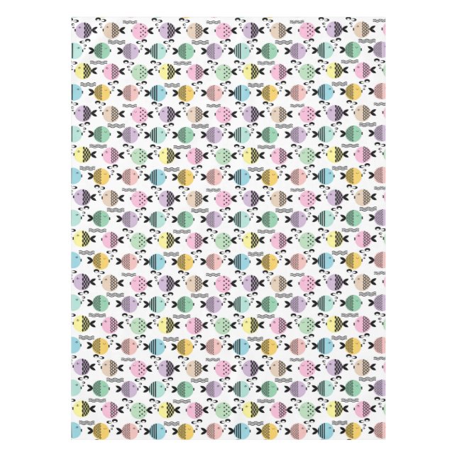 Nappe Pêche sans mer abstrait scandinave marine moderne (Devant)