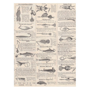 Nappe Pêche vintage leures : pêcheur d'antiquité des ann