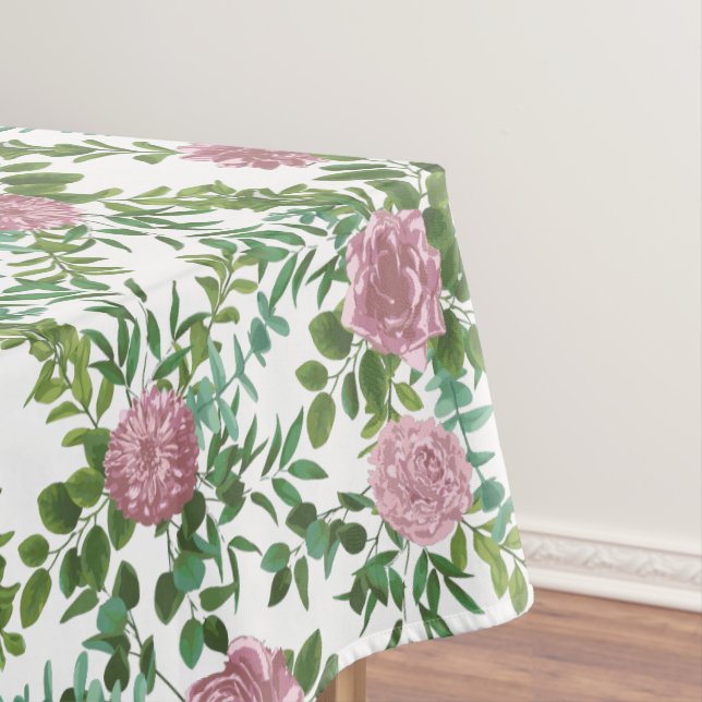 Nappe Peine rose pâle et Mariage Rose Floral (In Situ)