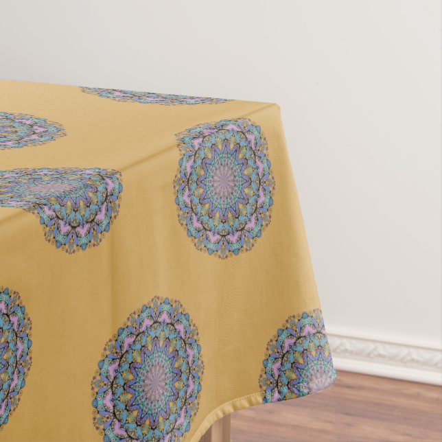 Nappe Peinture à la main Mandala Horloge Face 3 (In Situ)