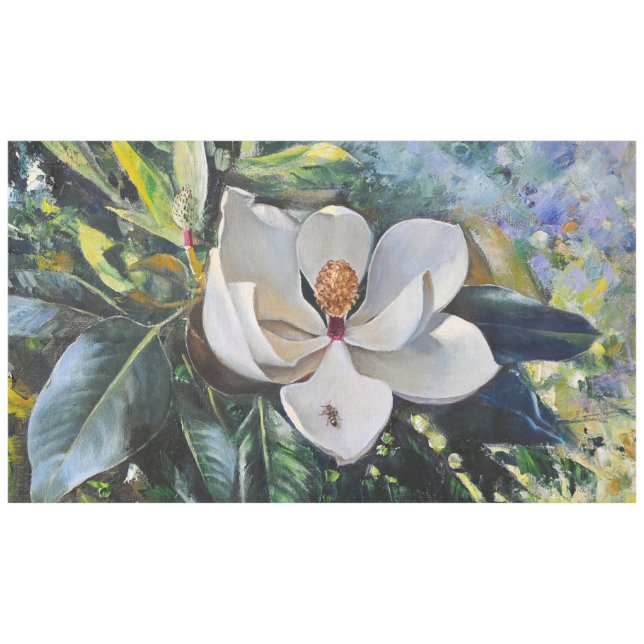 Nappe Peinture à l'huile de Fleur de Magnolia sur l'Harm (Devant (Horizontal))