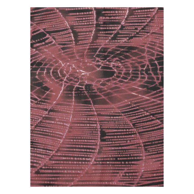 Nappe Peinture Abstraite D'Un Cobweb Magenta Rose (Devant)