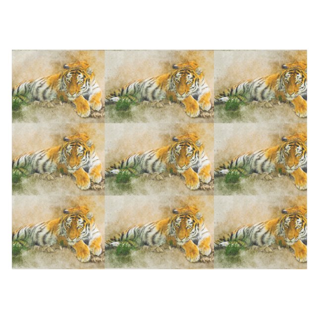 Nappe Peinture sur tigre (Devant (Horizontal))