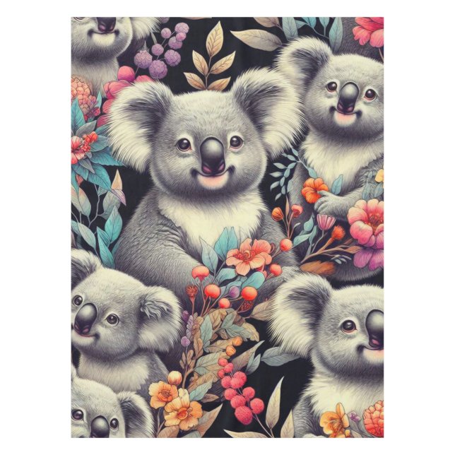 Nappe Peinture vintage Cute Koala (Devant)