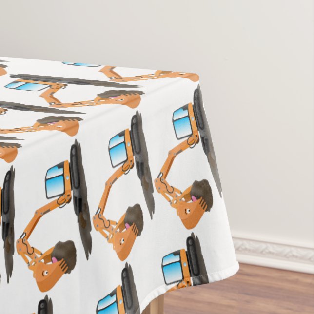 Nappe Pelleteuse orange mignonne dessin animé (In Situ)