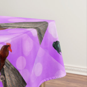 Nappe Perché en Majesté : coq sur Dreamy Purple Glow