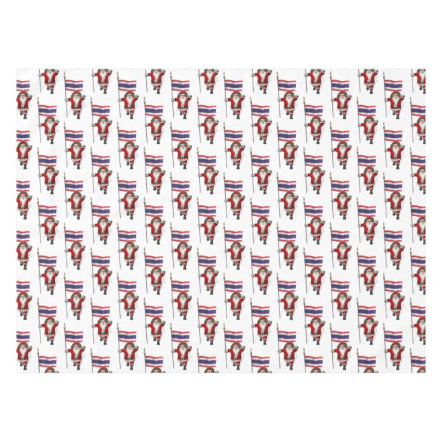 Nappe Père Noël Avec Drapeau De Thaïlande (Devant (Horizontal))