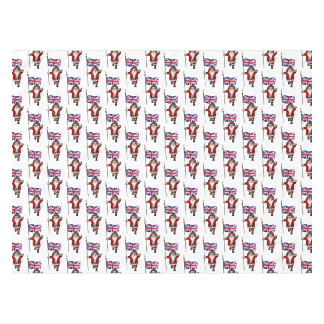 Nappe Père Noël Avec L'Enseigne Du Royaume-Uni (Devant (Horizontal))