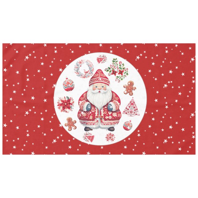 Nappe Père Noël scandinave Rouge Grand (Devant (Horizontal))