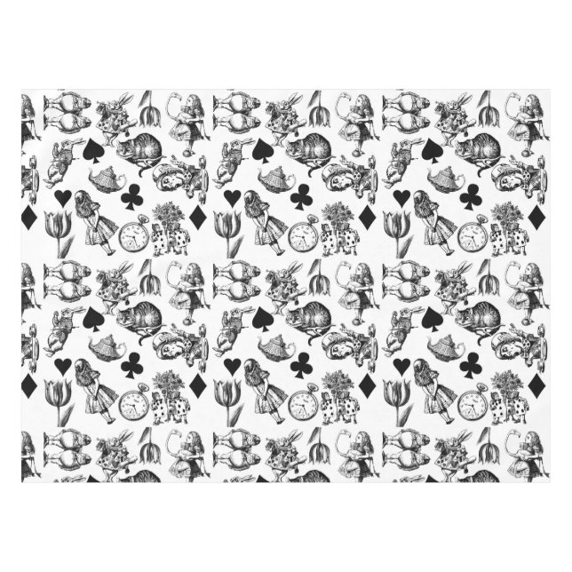 Nappe Personnages classiques d'Alice dans les aventures  (Devant (Horizontal))