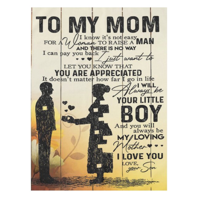 Nappe Personnalisé À Ma Mère Du Fils| Anniversaire Mère  (Devant)