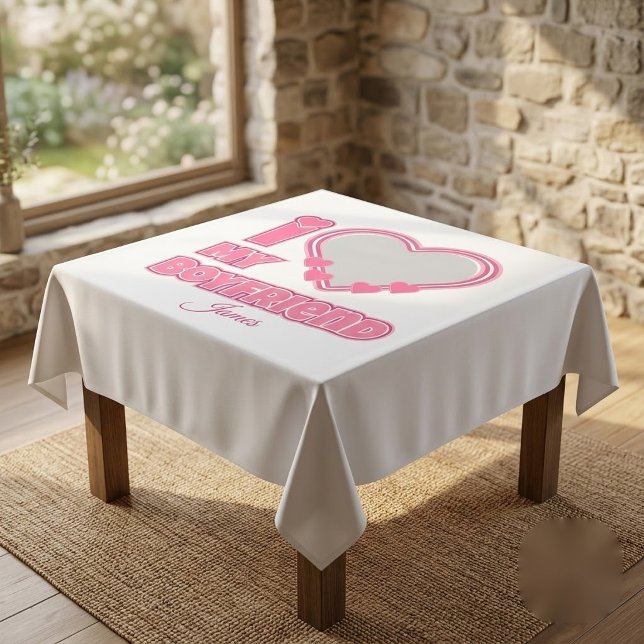 Nappe Personnalisé J'aime mon petit ami – Ajouter une ph (Créateur téléchargé)