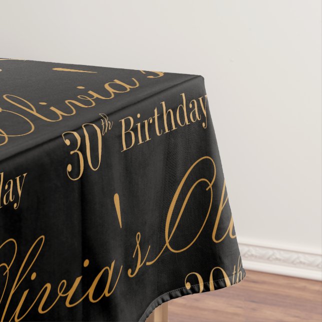 Nappe Personnalisé Noir et Or (In Situ)