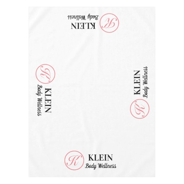 Nappe personnalisée avec votre logo et texte (Devant)