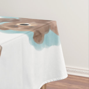 Nappe Petite aquarelle Ours mignon animal premier annive