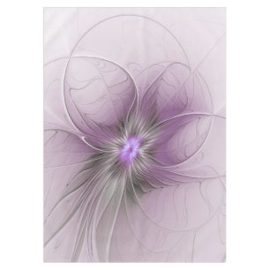 Nappe Petite Beauté Moderne Fleur d'Art Fractal Gris Mau