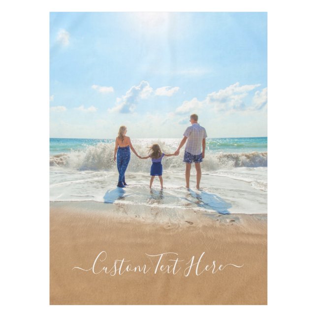 Nappe Photo et texte personnalisés - Unique votre propre (Devant)