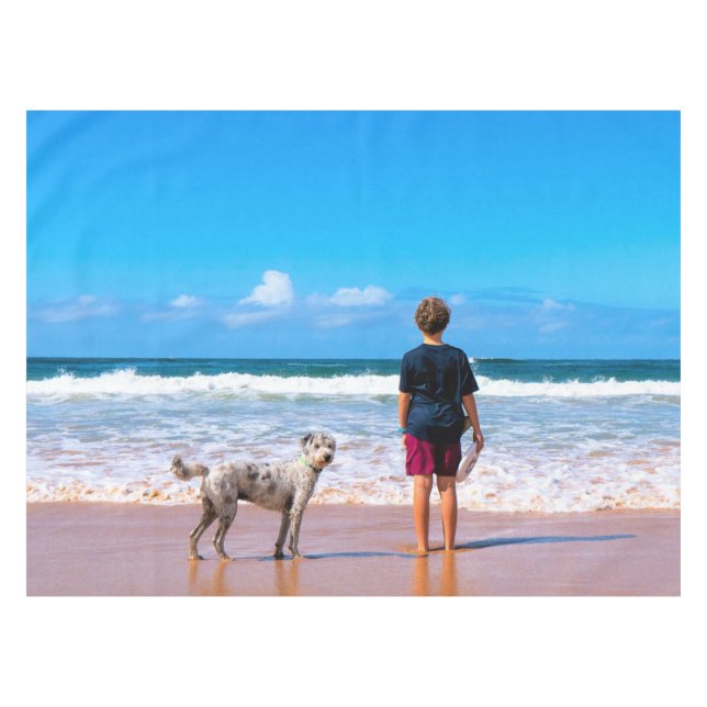 Nappe Photo personnalisée - Votre propre design - J'aime (Devant (Horizontal))