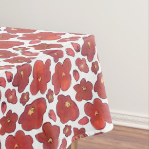 Nappe Photos de couleur rouge Aquarelle design floral