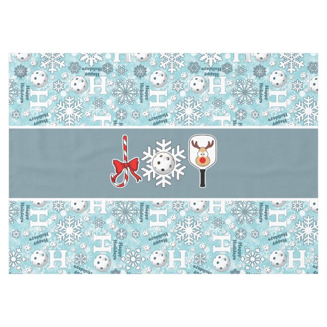 Nappe Pickleball Joie Noël Party Red Green Père Noël (Devant (Horizontal))