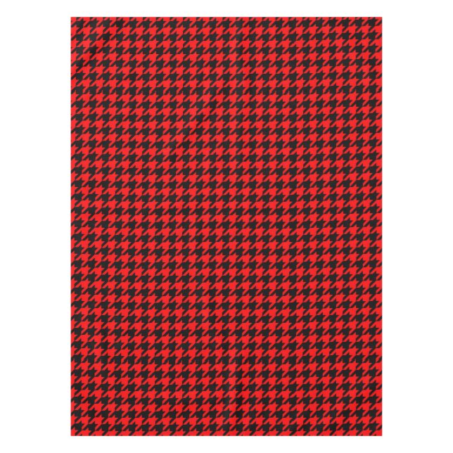 Nappe Pied de poule rouge noir à carreaux (Devant)