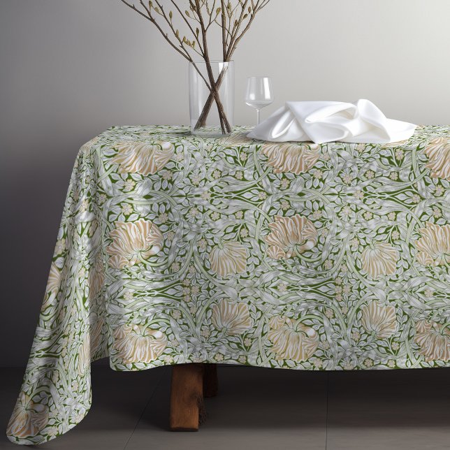 Nappe Pimpernel Sage Green Blush William Morris Floral (Créateur téléchargé)