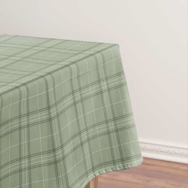 Nappe Pine Deer Plaid - vert sauge tartan cabincore.  (In Situ)