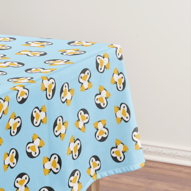 Nappe Pingouin Anniversaire Bleu (In Situ)