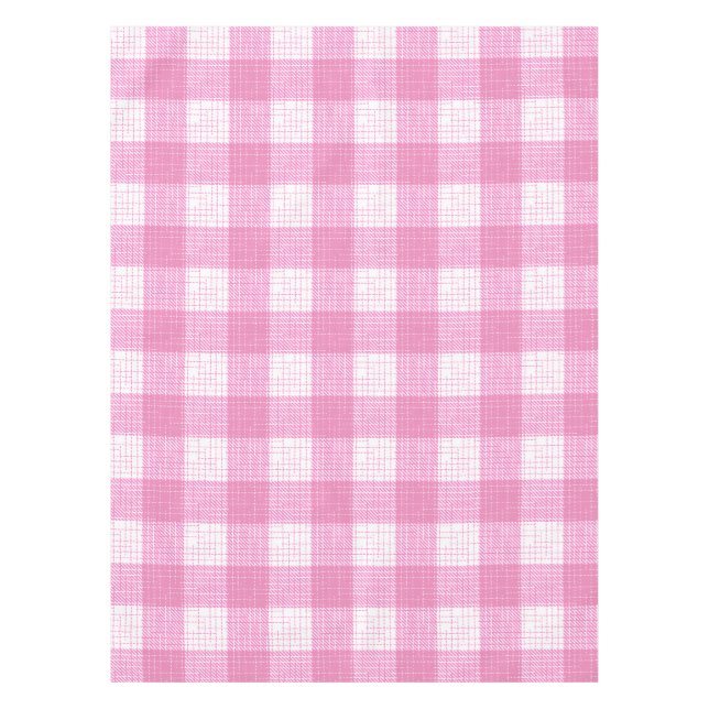 Nappe Pink and White Bold Checkered Plaid Design  (Devant)