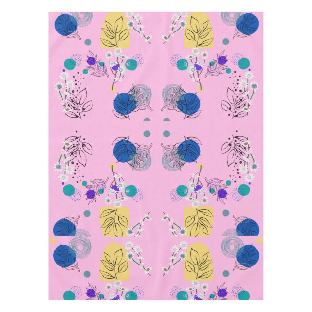 Nappe Pink Chic Abstrait motif floral (Devant)