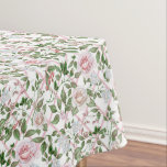 Nappe Pink Roses<br><div class="desc">Romantic pink roses and tea roses on a pink lattice white background with créof greenery to make it pop. A vintage inspecter red floral design.</div>