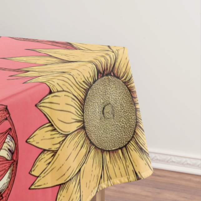 Nappe Pink Sunflowers Christmas (In Situ)