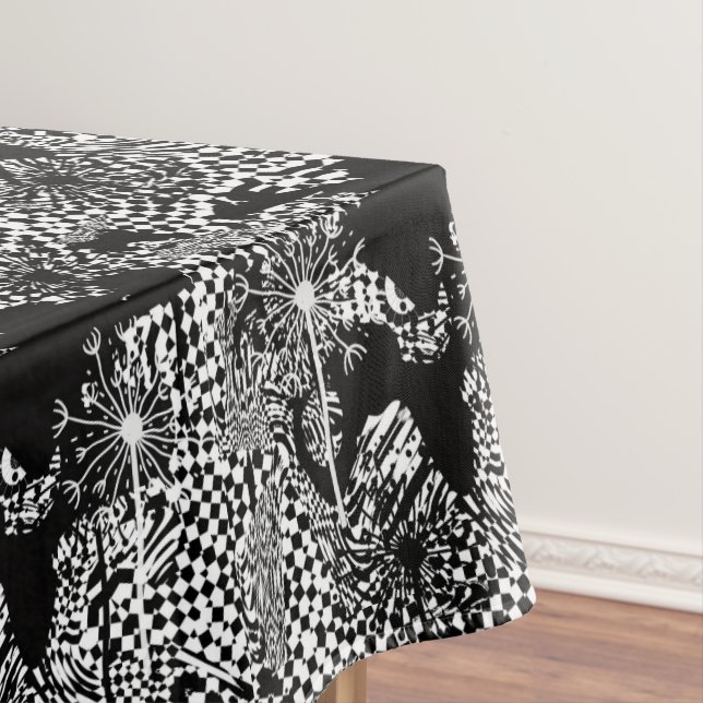 Nappe pissenlit noir et blanc (In Situ)