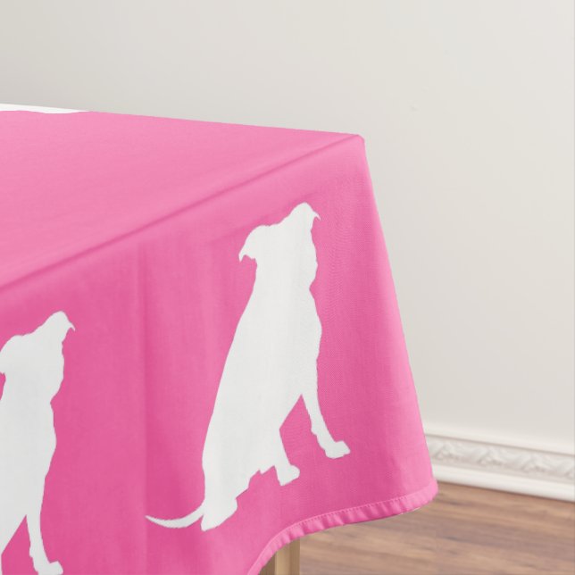 Nappe Pit Bull Chien Baby shower rose fille Pitbull (In Situ)