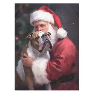 Nappe Pitbull avec le Père Noël Festif de Noël