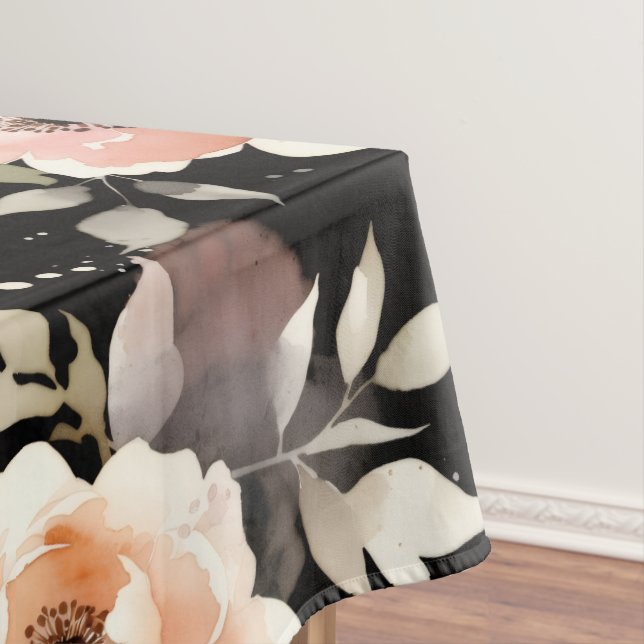 Nappe Pivoines à l'aquarelle avec lavis pastel (In Situ)
