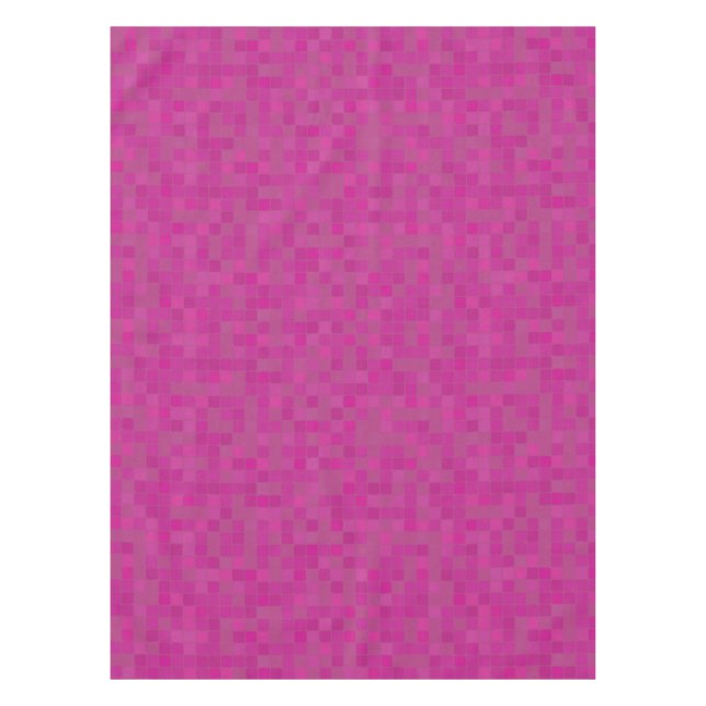 Nappe Pixels en mosaïque rose (Devant)