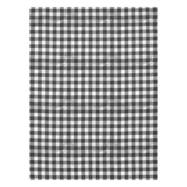 Nappe Plaid Checkered noir et blanc (Devant)