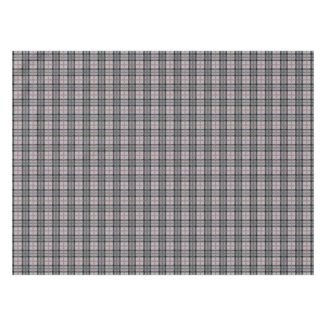 Nappe Plaid de pixel dans le gris avec la rayure rouge (Devant (Horizontal))