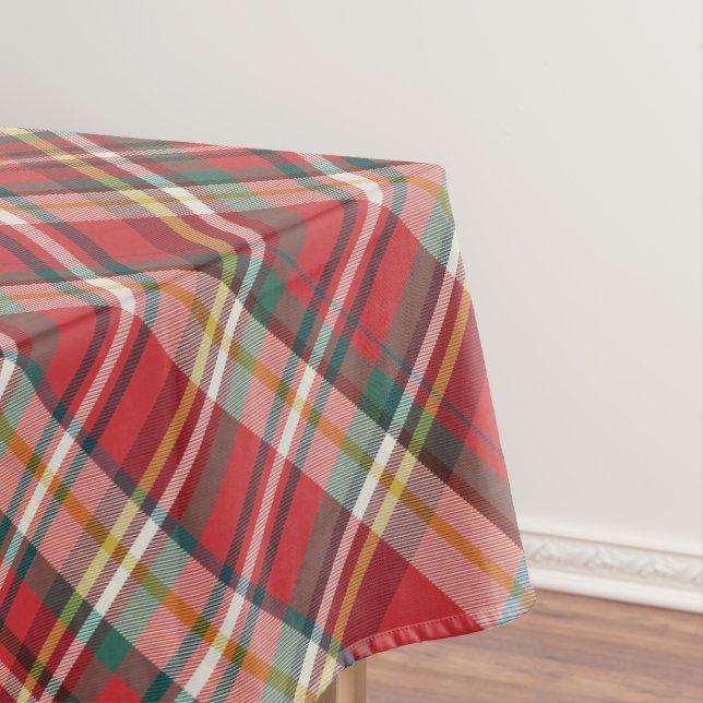 Nappe Plaid Farmhouse Red Check Russe Joyeux Noël (In Situ)
