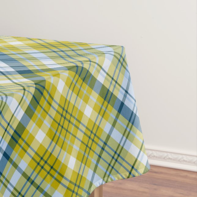 Nappe Plaid Jaune Et Bleu (In Situ)