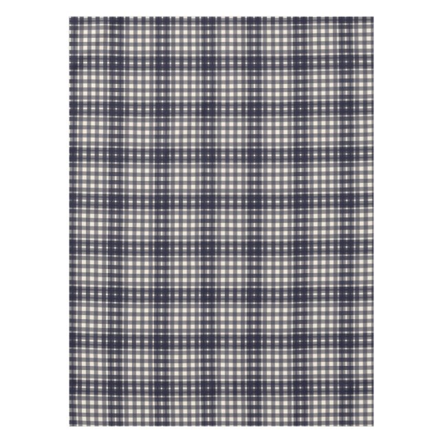 Nappe Plaid noir et crème classique (Devant)
