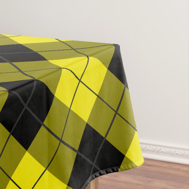 Nappe plaid noire et jaune (In Situ)