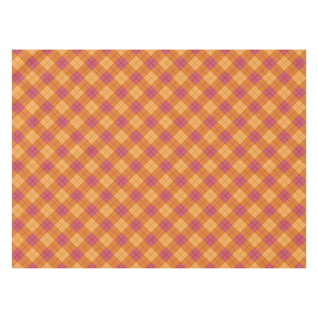 Nappe Plaid polarisé dans l'orange et le rose (Devant (Horizontal))