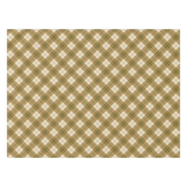Nappe Plaid polarisé en or avec la rayure verte (Devant (Horizontal))