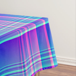Nappe Plaid rose et bleu Checkered