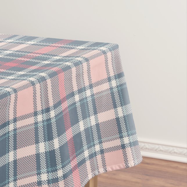 Nappe Plaid rose, rose, bleu et blanc (In Situ)
