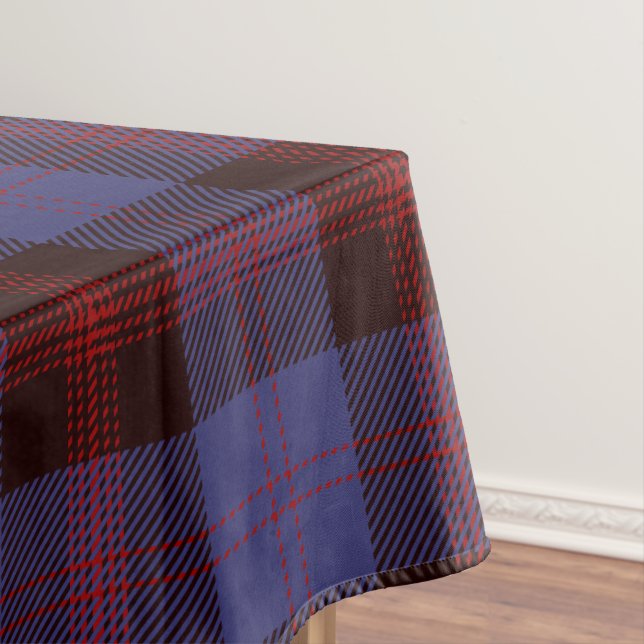 Nappe  plaid tartan navy blue red  (In Situ)